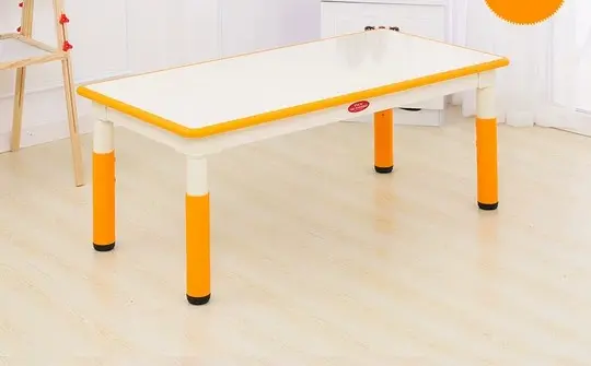 Rectangular Adjustable Table ( Writable white top)  YCY-083 (Orange)