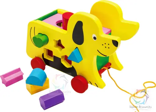 Dog Shape Sorter/ Hammering (Wooden Toy) 