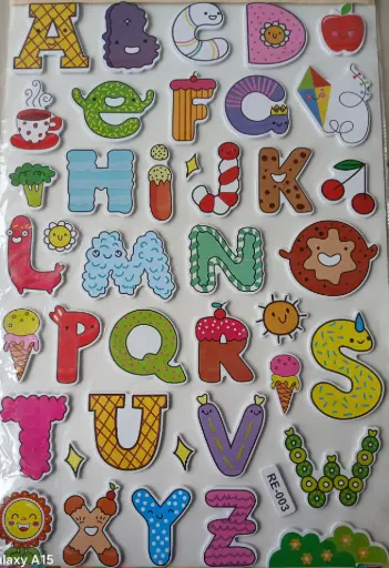 3D Wall Alphabet Sticker 3