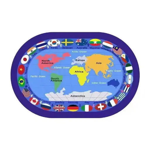 Classroom Rug (World map)